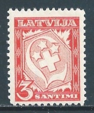 Latvia #B92 NH 3s Symbolical of Unified Latvia