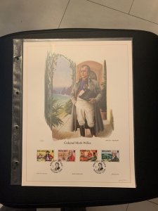 Isle of Man Colonel mark Wilks FDC panel big size, plastic holder