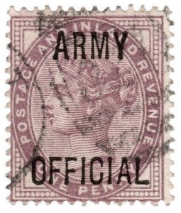 (I.B) QV Postal : Army Official 1d (SG 043)