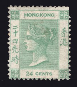 MOMEN: HONG KONG SG #5 1862-3 NO WMK MINT OG LH £1,200 LOT #66774*