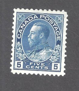 Canada # 111 XF MINT NH 5c DARK BLUE ADMIRAL CV $900 BS31740