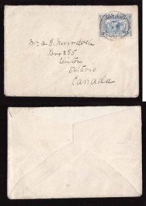 Australia-#8767-cover to Canada-Sassafras Gully-4 My 1931-3p blue Kingsford Smit