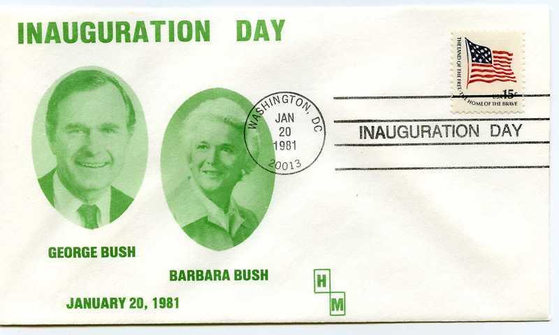 1981 Bush HM #3 Inauguration Day Washington DC Cover