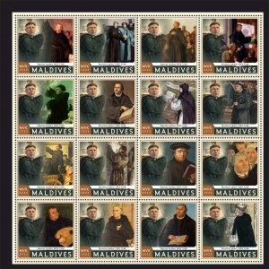 Martin Luther's reform 2023 year 16 stamps perforated  NEW