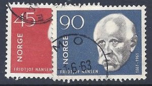 NORWAY 1961 Scott 397-98 Complete used set