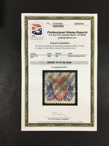 momen: US Stamps #121 USED PSE GRADED CERT VF-XF 85 LOT #87818