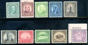 USAstamps Unused VF US 1931 Complete Rotary Set Scott 602 - 701 OG MHR