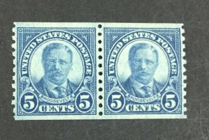 MOMEN: US STAMPS #602 PAIR MINT OG NH XF LOT #76209*