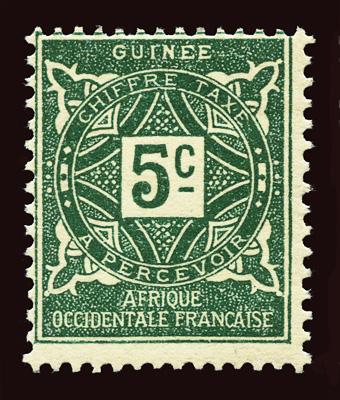 FRENCH GUINEA Scott #J16 year 1914 unused part OG H