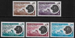 St Pierre & Miquelon #J78-82 MNH Set - Newfoundland Dog