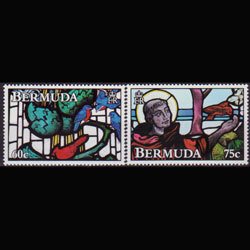 BERMUDA 1992 - Scott# 635-6 Stained Windows 60-75c NH