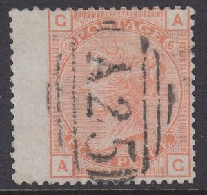 SG 152 4d vermilion. Very fine used with ‘A25’ (Malta) cancel