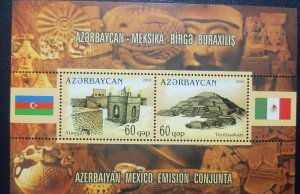 O) 2010 AZERBAIJAN, JOINT ISSUE WITH MEXICO, ARCHEOLOGY - ATESHGAH - TEOTIHUACAN