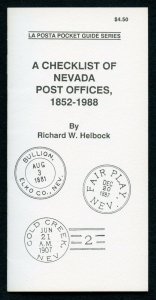 US La Posta Checklist of Nevada Post Offices by Richard Helbock
