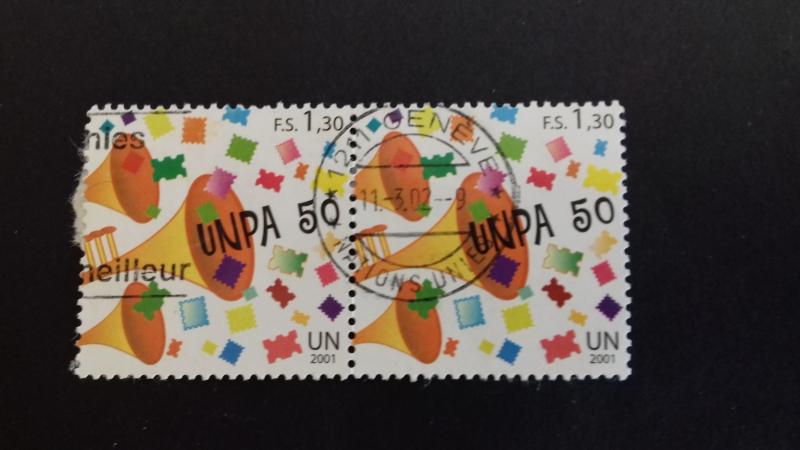 United nations Geneva 2001 50th Anniversary of United Nations Postal Adm