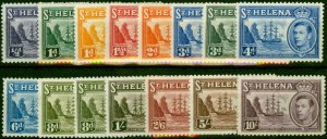 St Helena 1938-44 Set of 15 SG131-140 Fine LMM