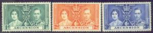 ASCENSION  37-39 MINT OG 1937 Coronation