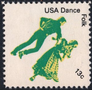 SC#1751 13¢ American Dance: Folk Single (1978) MNH