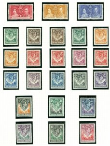 SG 25-45 Northern Rhodesia 1938-52. ½d to 2/- set of 21. Fine unmounted mint...