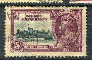 HONG KONG; 1935 early GV Silver Jubilee issue fine used 25c. value