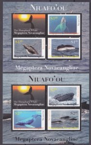 2012 Niuafo'ou 435-437/B41-438-440/B42 Marine fauna - Whales 16,00 €