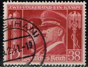 Germany 1941,Sc.#B189 used Adolf Hitler (1889-1945), Benito Mussolini