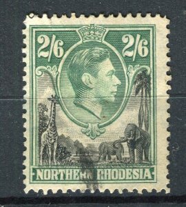 N.RHODESIA; 1938 early GVI pictorial issue fine used Shade of 2s. 6d. value