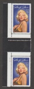 U.S. Scott #2967 Marilyn Monroe Stamps - Mint NH Horizontal Gutter Pair