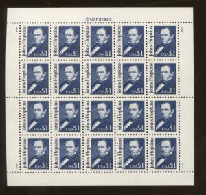 Full Sheet of 20 American Johns Hopkins $1 US Stamps #2194v Brookman Price $120