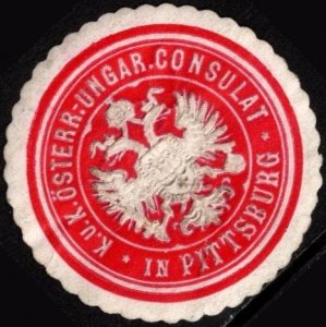 Vintage Austrian Letter Seal K. u K. Austria-Hungary Consulate In Pittsburg