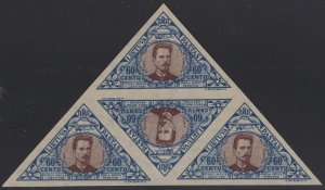 Lithuania 1933 MNH Sc C76 60c Vincas Kudirka Block of 4 Imperf