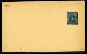 Nicaragua 1894 Seebeck Victory 2¢  Envelope  Mint L702