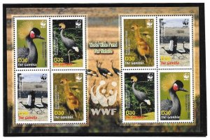 GAMBIA SC 3014a NH issue of 2006  - WWF - BIRDS