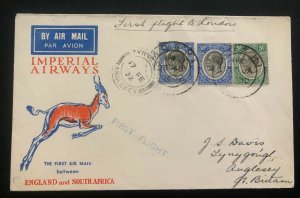 1932 Moshi Tanganyika British KUT First Flight Cover FFC To London England