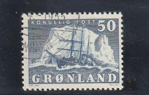 Greenland  Scott#  35  Used  (1950 Gustav Holm)