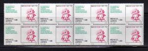 Mexico C617 Block of 8 Set MNH Graphic Design (C)