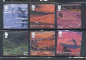 Great Britain Sc 2141-6 2003 Scottish Scenery stamp set mint NH