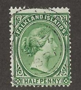Falkland Islands Sc #9  1/2p used FVF