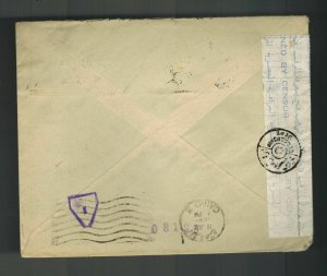 1945 Cairo Egypt Censored Cover to Prague Czechoslovakia Airmail G Levi Judaica