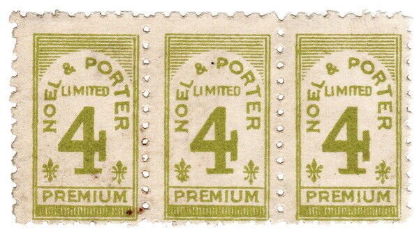 (I.B) Jersey Cinderella : Trading Stamp 4d (Noel & Porter Ltd) 