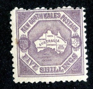1890 New South Wales Sc.# 87d MLH* cv $375  (118 BCXX )