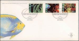 Aruba, Worldwide First Day Cover, Fish