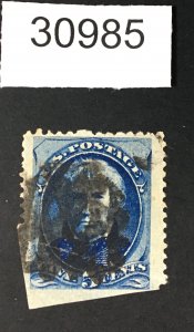 US STAMPS # 179 VAR. USED ZACHARY TAYLOR MAJOR FOLDOVER ERROR $150 LOT #30985