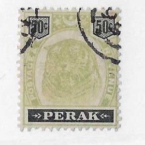 Malaya (Perak) Sc #56  50c black and green  used VF