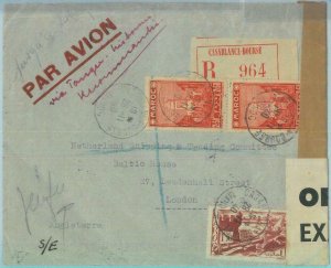 89658 -  MOROCCO Maroc - Postal History - CENSORED COVER to UK via LISBON 1940