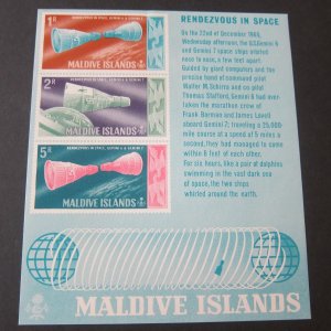 Maldives 1965 Sc 194a space set MNH