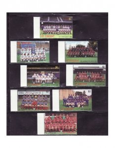 St Vincent - Football - 8 Stamp  Set  - 1052-9