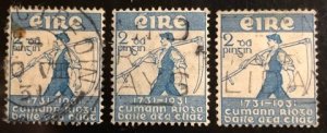 Ireland Scott# 84 F/VF Used Group of 3 Cat. $4.50