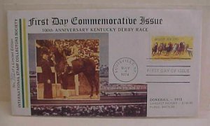 US KENTUCKY DERBY RACE DONERAIL CACHET LIMTED EDTION OF No.392 LOUISEVILLE