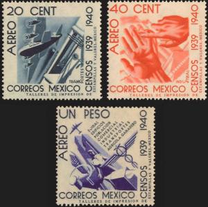 Mexico Scott C100-C102 Mint never hinged.